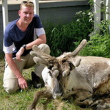 Stefan and reindeer Willy
